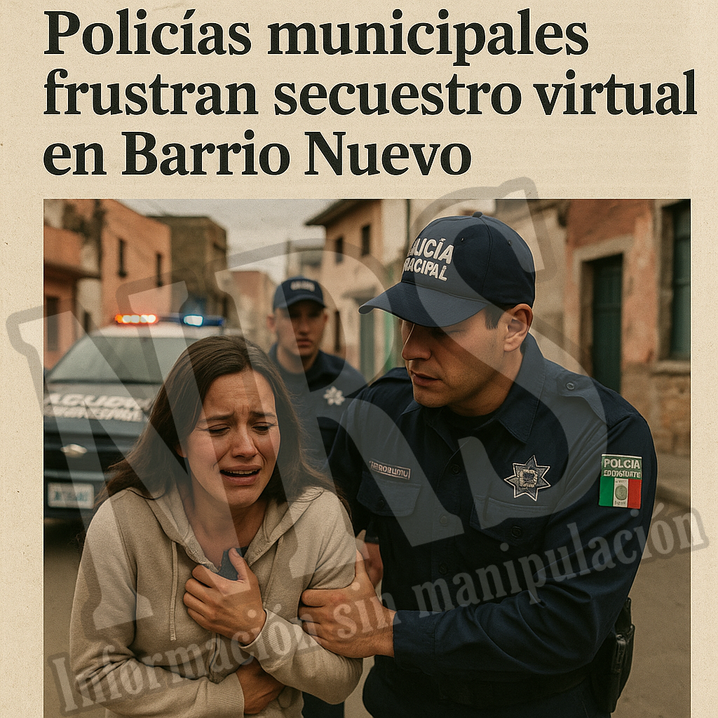 POLICÍAS MUNICIPALES FRUSTRAN SECUESTRO VIRTUAL EN BARRIO NUEVO 🚔👮🏻
