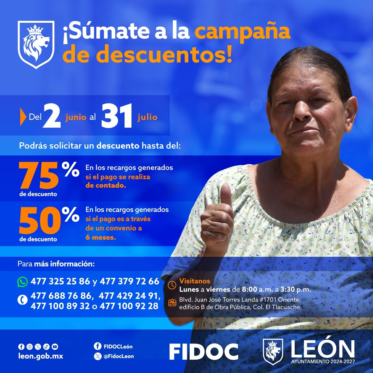 ARRANCA FIDOC CAMPAÑA DE DESCUENTO EN RECARGOS