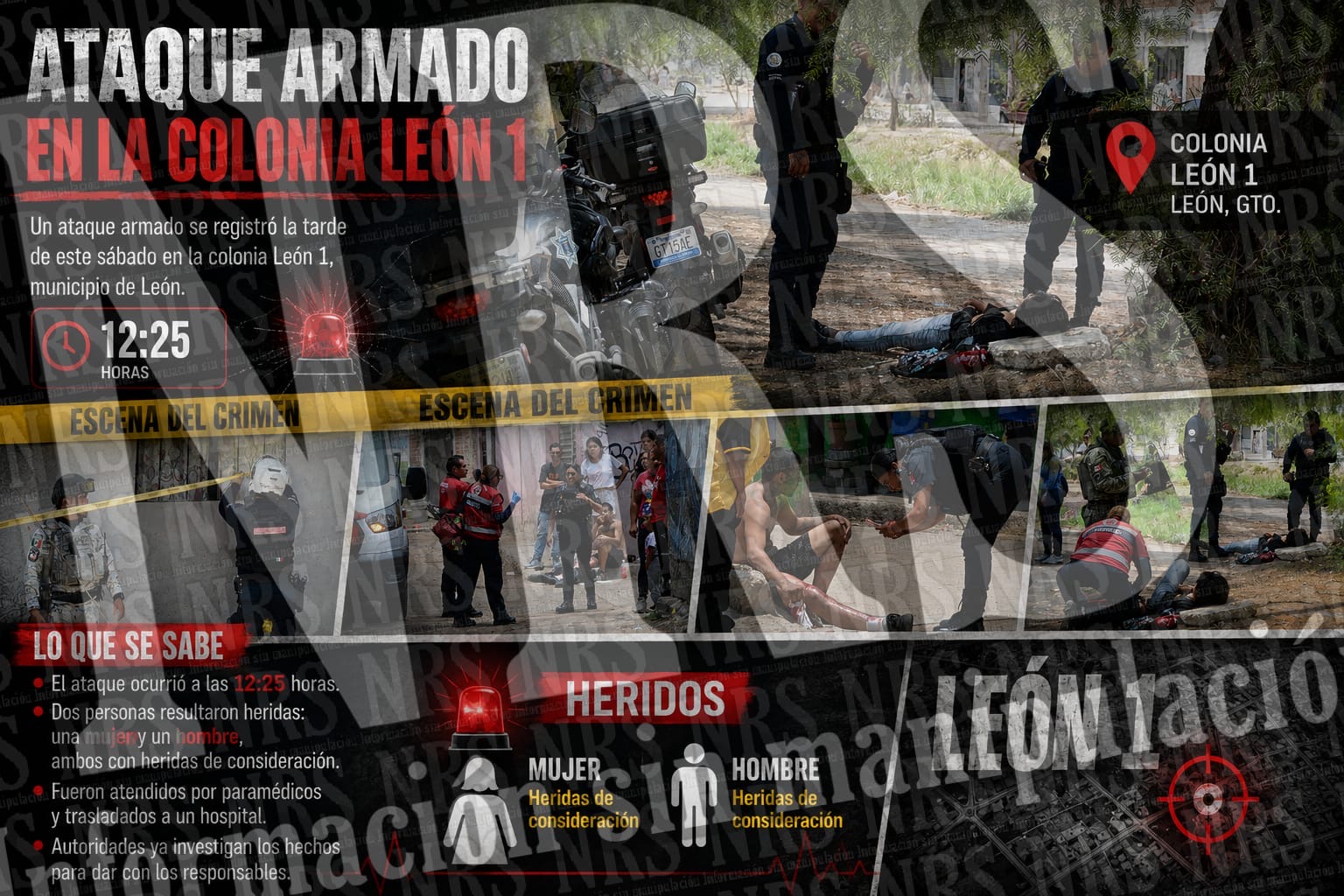 ¡A METROS DE LA DELEGACIÓN NORTE BALEAN A PAREJA EN LA LEÓN 1; SICARIO ESCAPA SIN SER DETENIDO!