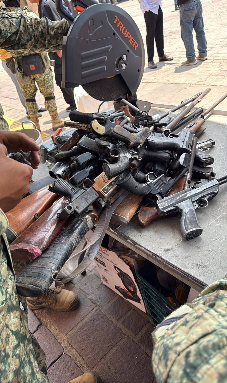 CON GRAN RESPUESTA CIUDADANA, EN LEÓN SE DESTRUYERON MÁS DE 130 ARMAS DE FEUGO EN EL CANJE DE ARMAS 2026